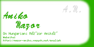 aniko mazor business card